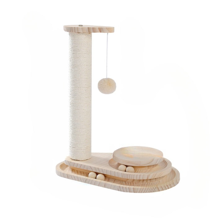 Poteau griffoir et jeu interactif à boules pour chat ROLL SCRATCHER