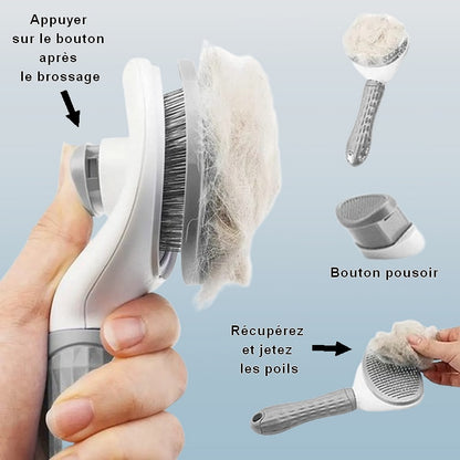 Brosse pour chat autonettoyante 
