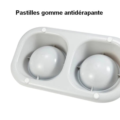 Double gamelle inclinée pour chat Inox COOL MEAL👨‍🍳🥣