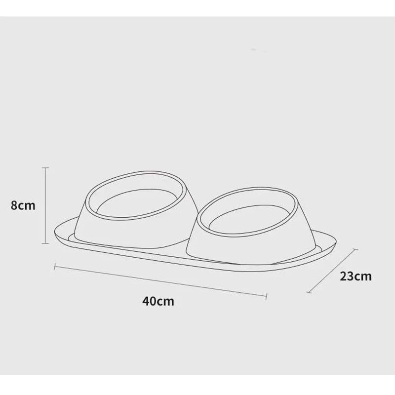 Double gamelle inclinée pour chat Inox COOL MEAL👨‍🍳🥣