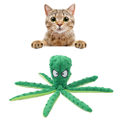 Jouet en peluche à mâcher pour chat POULPY : un poulpe stimulant à croquer 🐙🐈