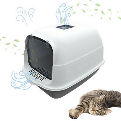 Bac à litière fermé POOP BOX, maison de toilette pour chat discrète élégante 🏠🧻