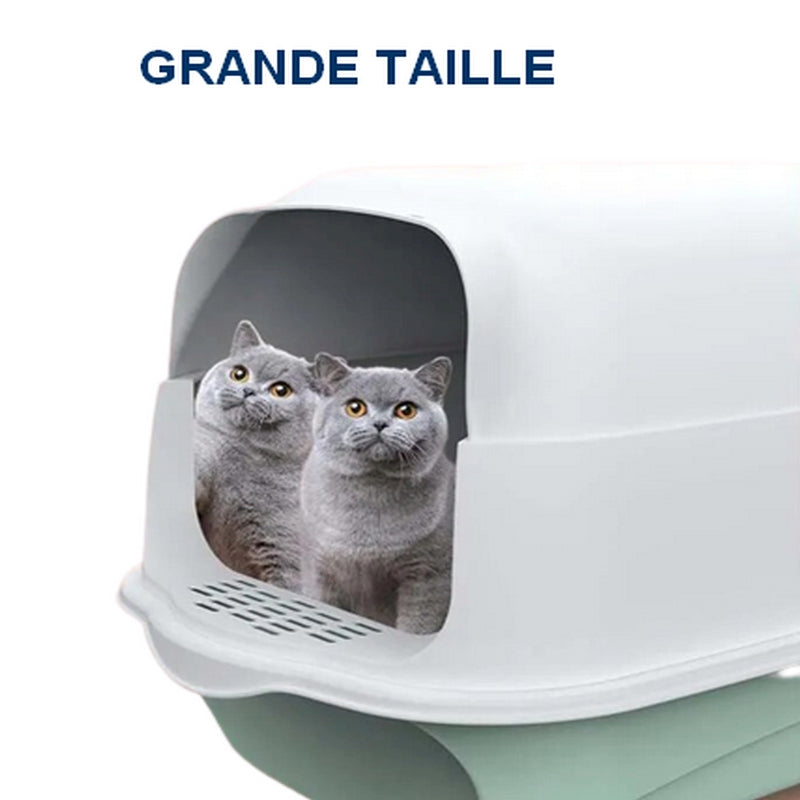 Bac à litière fermé POOP BOX, maison de toilette pour chat discrète élégante 🏠🧻