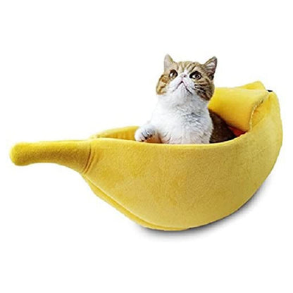 Panier niche BANANA CAT : pour les siestes confortables bien caché 😻🍌