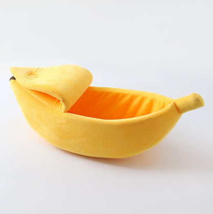 Panier niche BANANA CAT : pour les siestes confortables bien caché 😻🍌