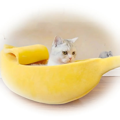 Panier niche BANANA CAT : pour les siestes confortables bien caché 😻🍌