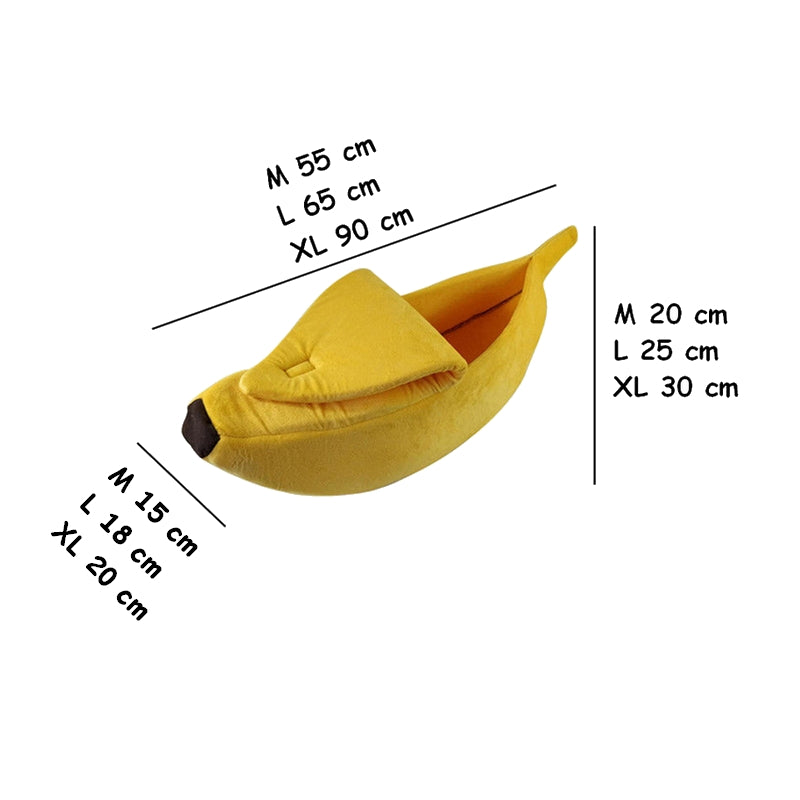 Panier niche BANANA CAT : pour les siestes confortables bien caché 😻🍌