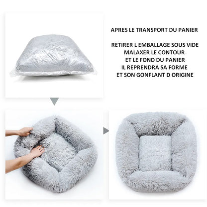 Panier lit rectangulaire pour chat en peluche FLUFFY BED 14 modèles au choix 💤😻