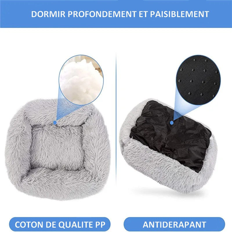 Panier lit rectangulaire pour chat en peluche FLUFFY BED 14 modèles au choix 💤😻