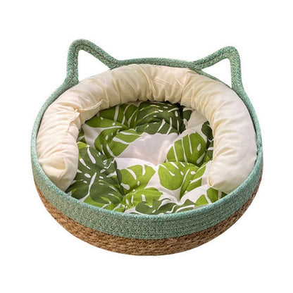 Panier rond en osier pour chat CHIC BED : confort et élégance naturelle 🛌🏻✨