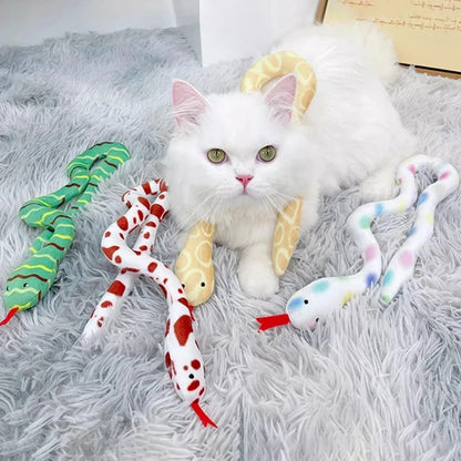 Jouet serpent en peluche pour chat COOL SNAKE à mâcher. Pour chasseur de salon 😻🐍