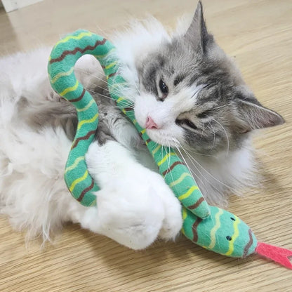 Jouet serpent en peluche pour chat COOL SNAKE à mâcher. Pour chasseur de salon 😻🐍