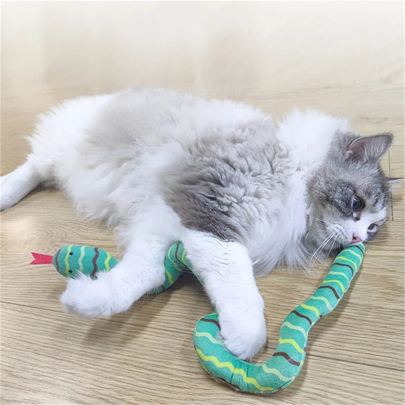 Jouet serpent en peluche pour chat COOL SNAKE à mâcher. Pour chasseur de salon 😻🐍