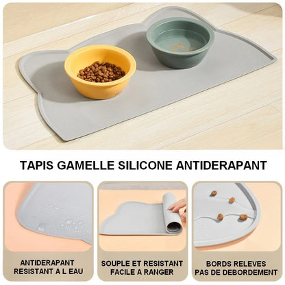 Tapis gamelle pour chat en Silicone CARPET FOOD 🥗✨