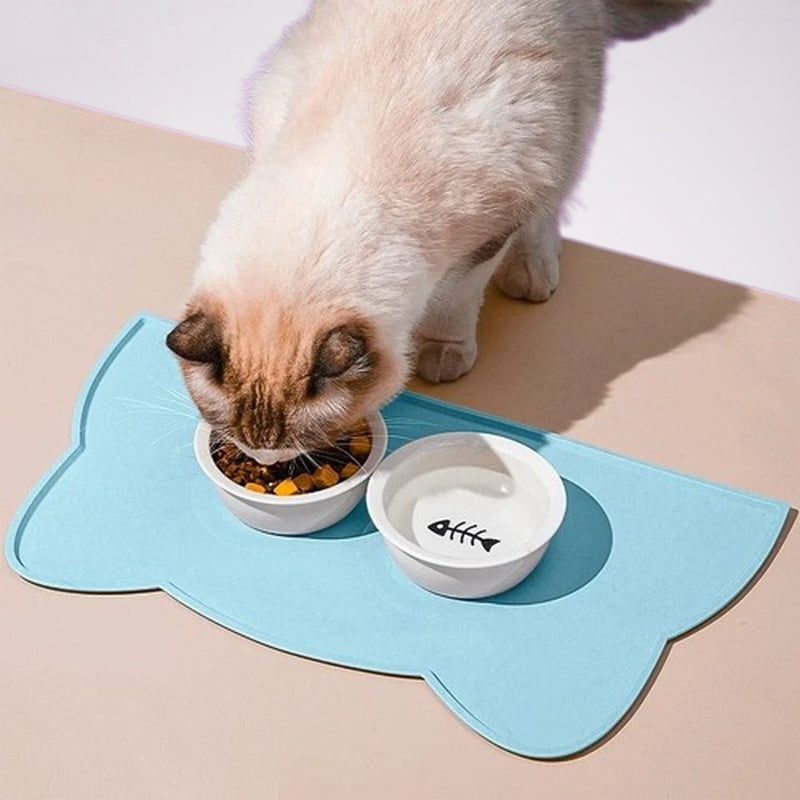 Tapis gamelle pour chat en Silicone CARPET FOOD 🥗✨