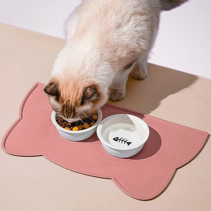 Tapis gamelle pour chat en Silicone CARPET FOOD 🥗✨